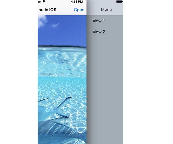 iOS side menu tutorial